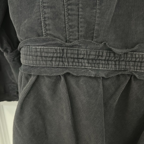 J JILL - corduroy jacket peplum ruffles open vest tie front size small - Picture 11 of 12